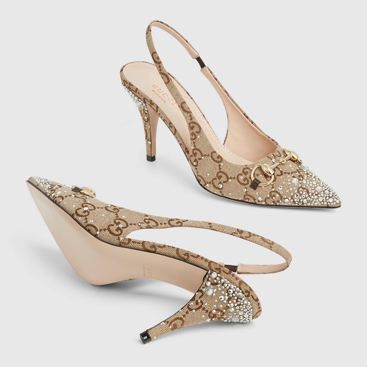 Gucci Women’s slingback pump with crystal Horsebit - Image 2